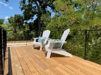 Rooftop Deck and Custom Tiled Shower - Charming Tiny Home Hotels in McLennan County