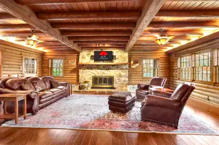 Inviting Pool and Game Room - Stunning Rustic Retreat