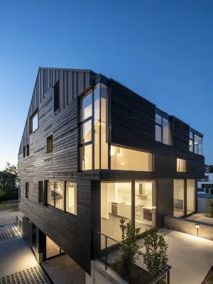 Contemporary architecture near the beach.