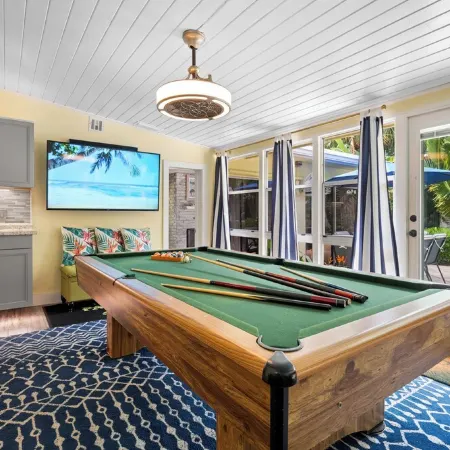 Tropical Paradise Home/ Steps to Beach/ Heated Pool/ Game Room/ Sleeps 14!