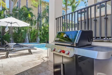 Walk to Beach! Luxe Modern Beach Home w/ Heated Pool & Spa