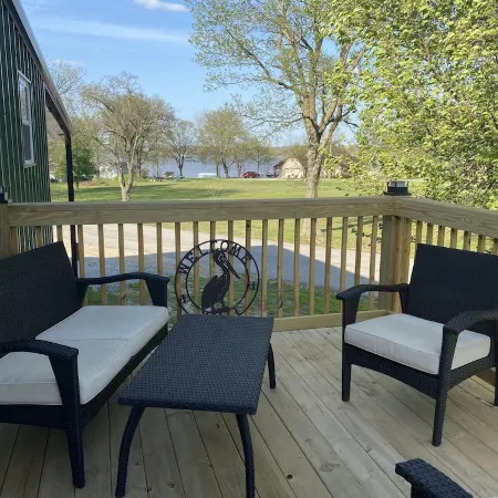 New lake view rental on Wolfcreek with boat ramp and lake access across the road