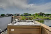 Highly rated home with private pool, hot tub and 90 feet of waterfront!