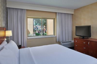 1ベッドルーム2室スイート、キングサイズベッド1台、ソファベッド、中庭の景色 コートヤード バイ マリオット デトロイト ディアボーンの写真