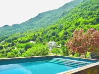 Authentic stone village house with swimming pool and breathtaking sea views