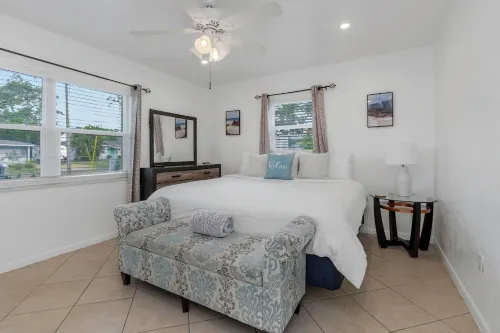 NEW! Tropical Paradise with Pool & Resort Style Backyard! 5 minutes to beach!