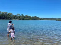 Large Lakefront House on Lake Macquarie with Kayaks, Kids Toys and Dog Door Hotels in Caves Beach