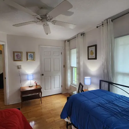 Charming lakefront 3BR 3BA house w/ EV chg in heart of Mt. Dora. Nature abounds.