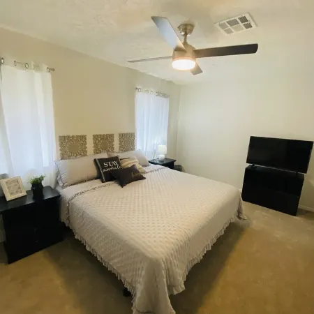 Hobby Airport and very affordable your Home Away from Home