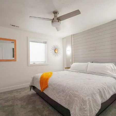 Natures Best Modern - Amazing GETAWAY, 2- Person LED Shower, 75" TV, King Bed