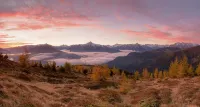 View of the Zillertal mountains, near the ski area Hotel a Hippach