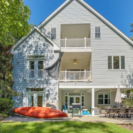 Waterfront Lusby Escape w/ Fire Pit & Kayaks!