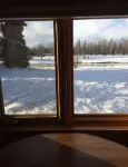 Cozy two bedroom log  cabin on the Chena River near town.