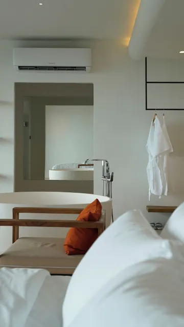 ห้องดีลักซ์พร้อมระเบียงและวิวทะเล