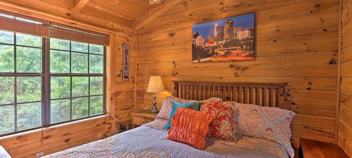 Quaint Log Cabin w/ Views Near West Jefferson Hotels in Ashe County