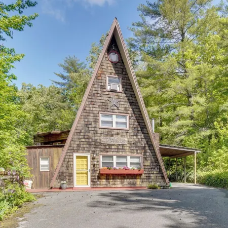 A-frame Cabin w/ Spacious Yard in Tellico Plains!