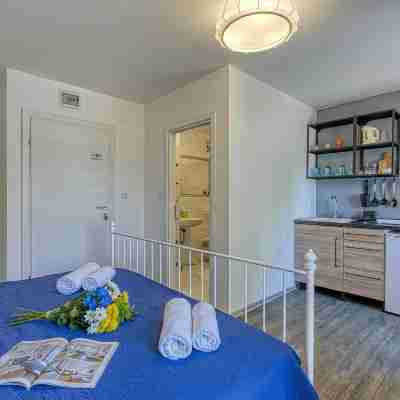 Blue Studio Apartment Rooms