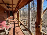 Log cabin on 9 acres. Perfect for a winter retreat or summer trip to the river.