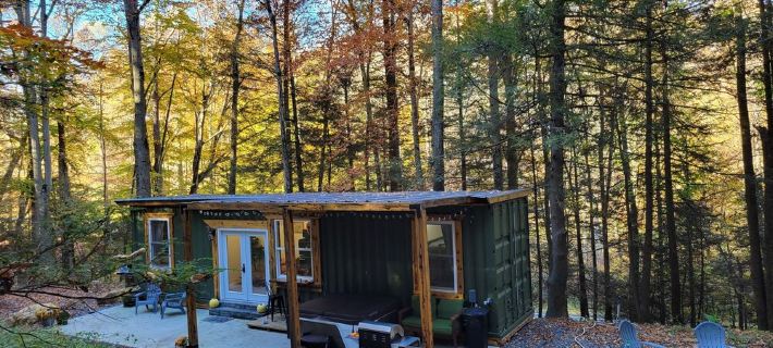 Book Your Adventure Getaway at our Container Cabin near New River Gorge Hotels in Nicholas County