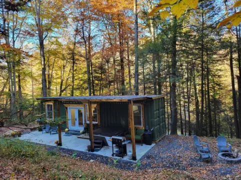 Book Your Adventure Getaway at our Container Cabin near New River Gorge Hotels in Wilderness