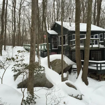 Log Cabin on A Lake with Private Dock & Beach! One Hour from NYC! No Pet Fees!