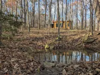 Modern Cloudland Cabin, 1.5 miles of private trails through 10 acres of woodland