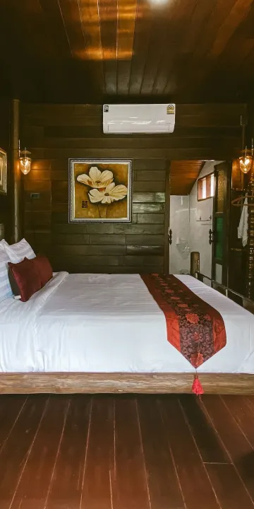 ห้องเตียงคิงไซส์ พร้อมวิวสวน