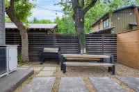 프라이빗 풀, 파이어핏, 파티오, 이스트 오스틴 다이닝, 음악, 예술, 벽화까지 걸어서 갈 수 있는