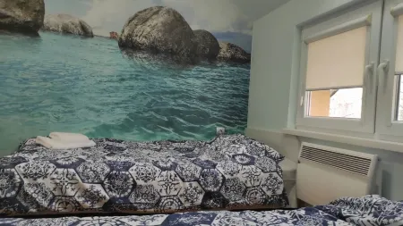 Comfortable, non-standard place to relax on two floors.