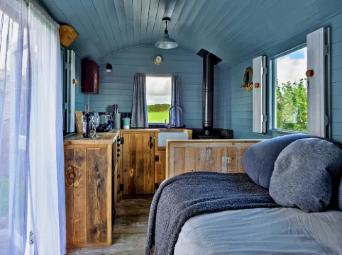 Shepherd's Hut on Llŷn Peninsula by Private Lake