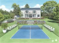 Brand New 4 Bed Luxurious Villa Ocean Views with New Pool and Pickleball Court.