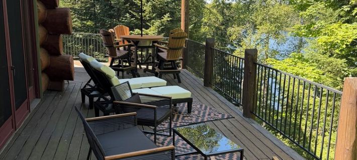 Total privacy, private beach, one of a kind full log home Hotels in Vilas County