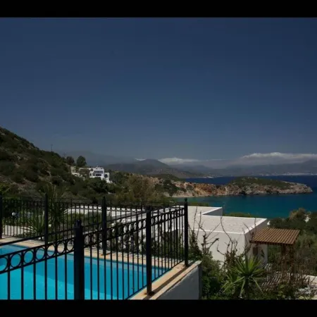 Villa Ouranos Our Dream in Blue and Cream with Seaview and Pool