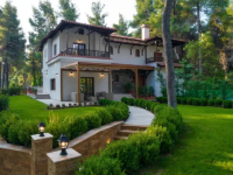 Sani Luxury Villas Hotele w: Sane