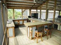 Water-Front Cedar Island Luxury campingsee video)