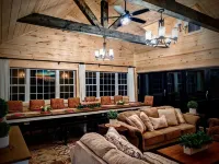 Waterfront, rustic resort like farmhouse with pool