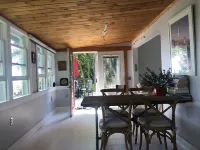 Cozy Cabin with 165 Ft Beach and Wood-Fired Hot Tub! Center of Flx Wine Country!