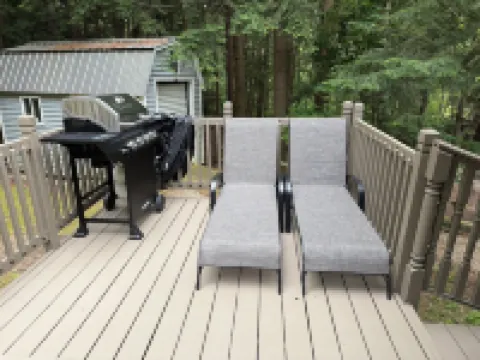 Peaceful cabin hideaway with fire pit & hot tub only 3 blocks from Walloon Lake