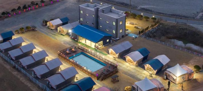 Seosan Garorim Glamping & Pool Villa Pension Hotele w: Seosan