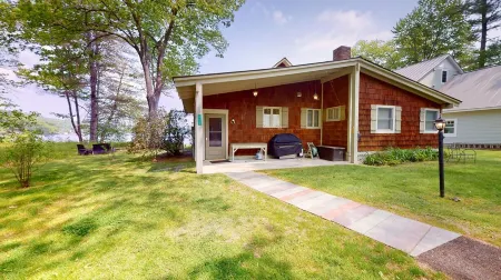 Totally remodeled year round LAKEFRONT home with stunning views of Lake Bomoseen