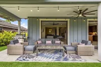 4 bedroom/ 3 bath luxury home with A/C, steps to community pool, oceanview