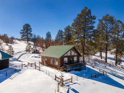 Lux Hot Tub Cabin. Huge Views! 35 Acres! Stargazing/Hiking Retreat! No Pet Fees!