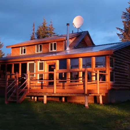 Unique Alaskan Log Home in Trees & Wild Flowers on 14-Acre Private Homestead.