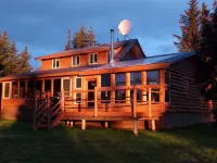 Unique Alaskan Log Home in Trees & Wild Flowers on 14-Acre Private Homestead.