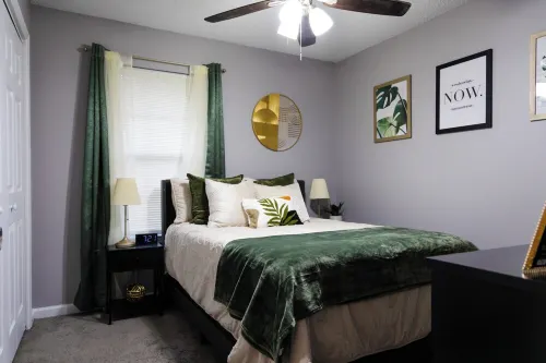 Tucked away in a quiet, cozy neighborhood, our home offers a peaceful retreat.