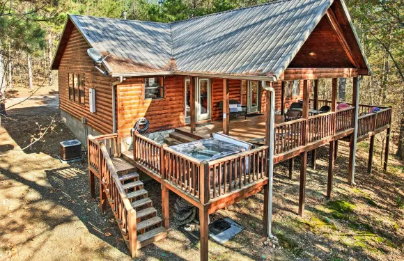 帶熱水浴缸的布羅肯弓小屋~距湖6英里！