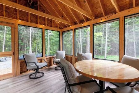 Newly built custom home nestled on the edge of the Bigelow Preserve