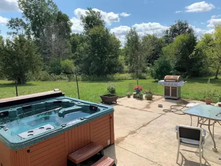 Basement Bedroom Suite in the country with Hot Tub