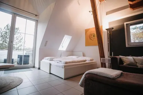 Own maisonette in idyllic location with balcony + free parking Hotel a Schwabach