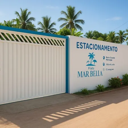 Flats Mar'Bella Com Varanda Para Relaxar e Praia Para Curtir, Garagem Privado e ArCond